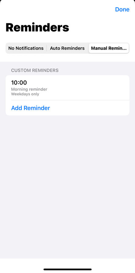 Reminders Manual